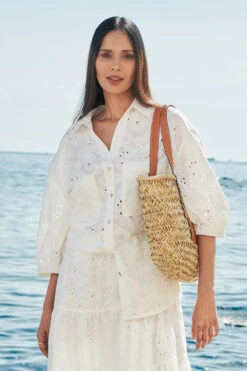 Broderie Cotton Shirt