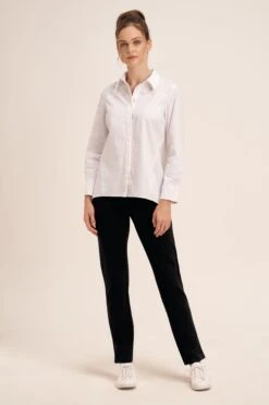 Long Line Cotton Shirt -Blue Illusion 04.11.21 BlueIllusion7302582retouched