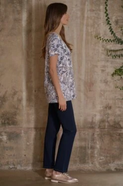 Organic Cotton Printed T-Shirt -Blue Illusion 14766CNP.4901 06 editMAIN