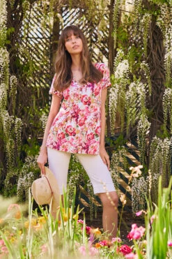 Notch Neck Cotton Tee