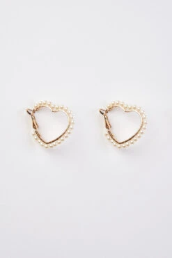 18k Gold Heart Earrings