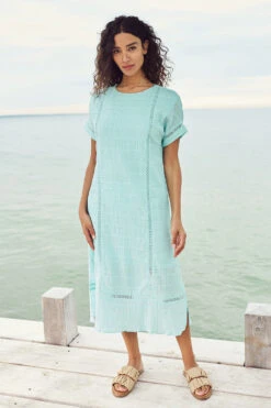 Crinkle Cotton Dress