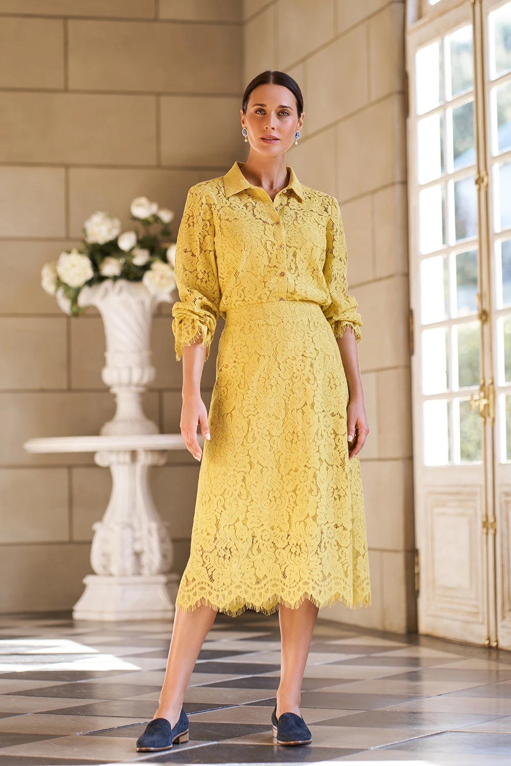 A-Line Lace Midi Skirt 3 A-Line Lace Midi Skirt