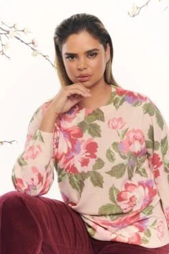 Multi Floral Wool Jumper