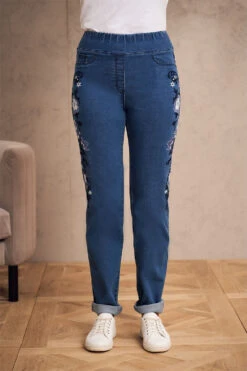 Bengajean® Embroidered Straight Leg -Blue Illusion 27378 454555 49359