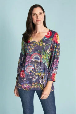 Artisan Floral Print Top