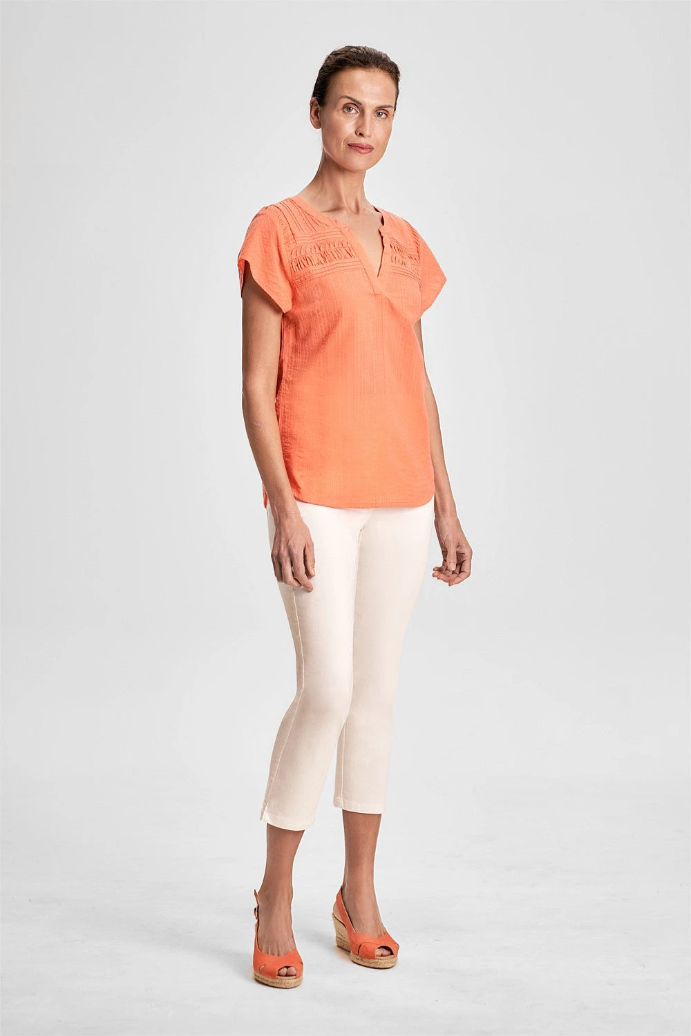 Panelled Seersucker Top 3 Panelled Seersucker Top