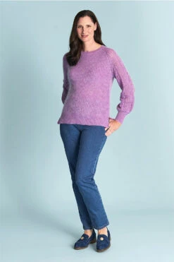 Pointelle Mohair Jumper -Blue Illusion 29604 462377 60558