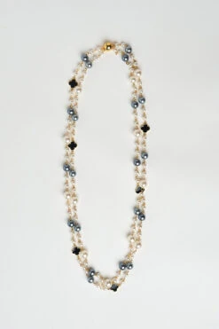 2 In 1 Clover Pearl Necklace