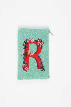 R Beaded Cosmetic Bag
