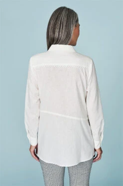 Asymmetric Longline Shirt -Blue Illusion 30679 461856 59542