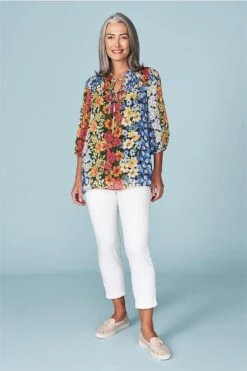 Vintage Floral Blouse 9 Vintage Floral Blouse -Blue Illusion 30680 461863 59601