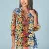 Vintage Floral Blouse 1 Vintage Floral Blouse -Blue Illusion 30680 461863 59602