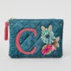 C Letter Velvet Purse 2 C Letter Velvet Purse -Blue Illusion 30719 461941 61050