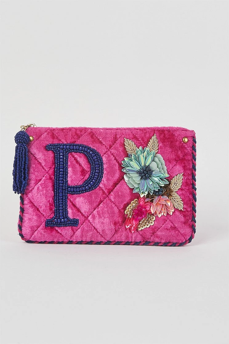P Letter Velvet Purse 2 P Letter Velvet Purse