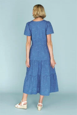 Floral Jacquard Dress -Blue Illusion 30795 462251 59897