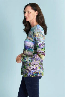 Landscape Print Swing Top -Blue Illusion 30867 462468 60583