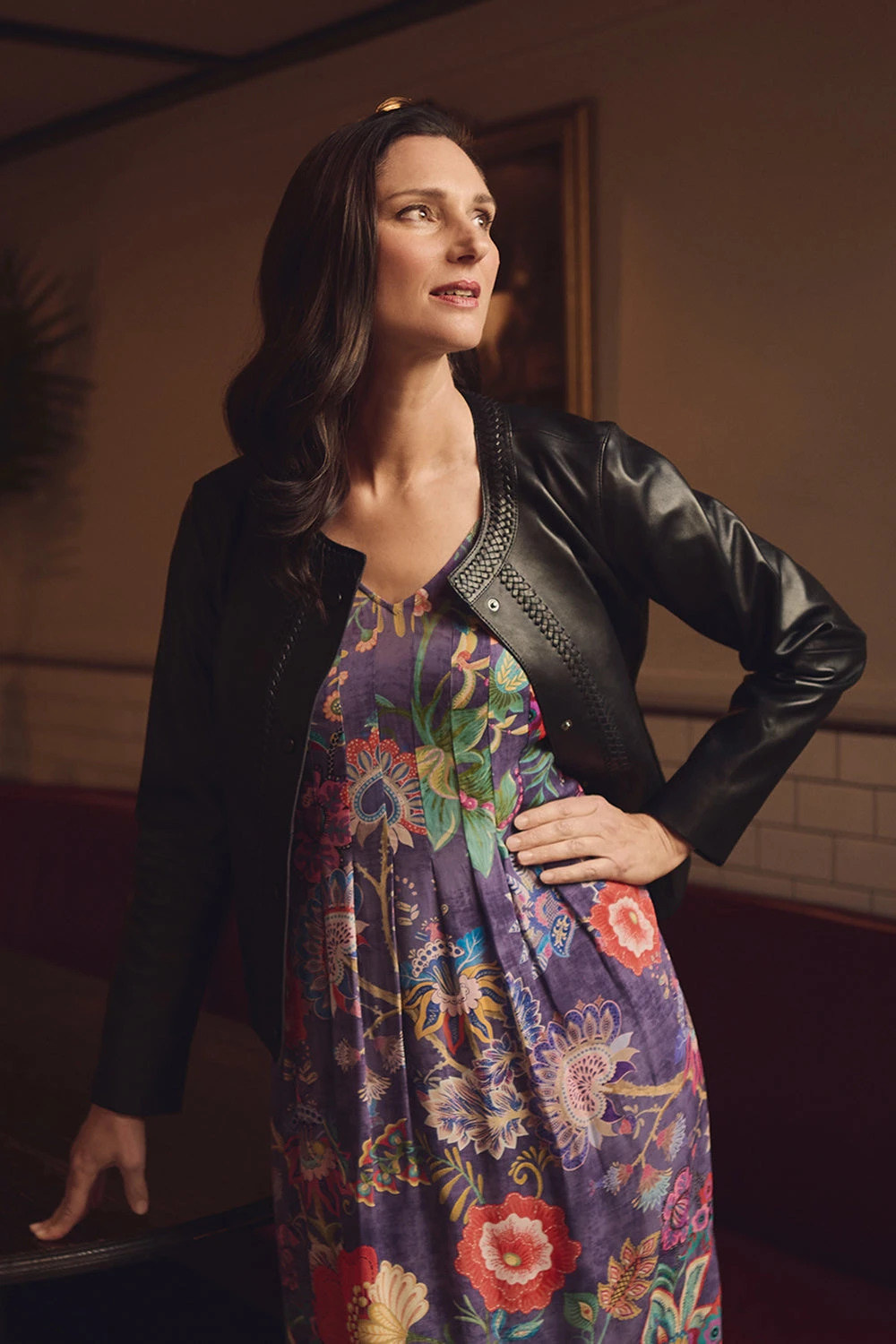 Braid Detail Leather Jacket 3 Braid Detail Leather Jacket