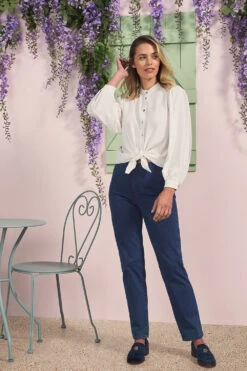 Blouson Sleeve Shirt 17 Blouson Sleeve Shirt -Blue Illusion 3B 23.03.01.Blue .Illusion2093edit crop 2