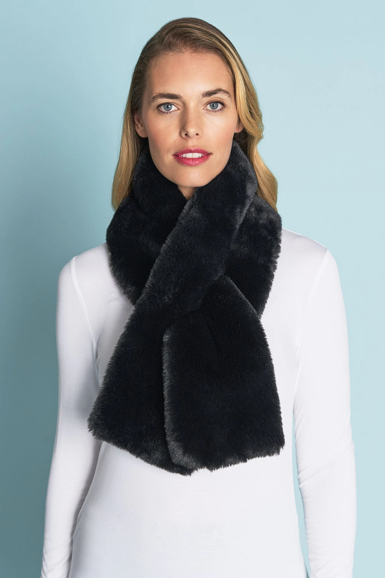 Black Faux Fur Collar 4 Black Faux Fur Collar - Image 2