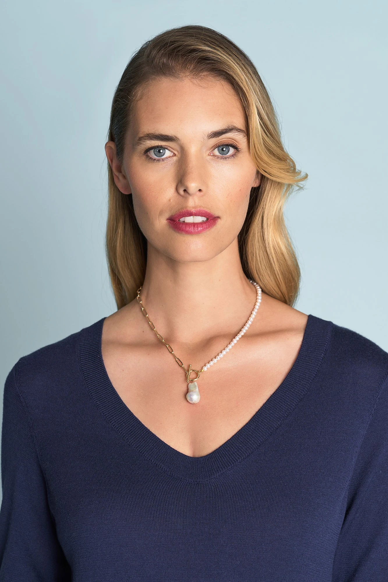 Demi Pearl Chain Necklace 4 Demi Pearl Chain Necklace - Image 2