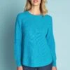 Honeycomb Wool Jumper -Blue Illusion 4A HONEYCOMBWOOLJUMPER0108edit