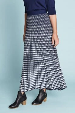 Knit Midi Skirt -Blue Illusion 4A KNITMIDISKIRT0009edit