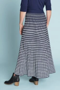 Knit Midi Skirt -Blue Illusion 4A KNITMIDISKIRT0031edit