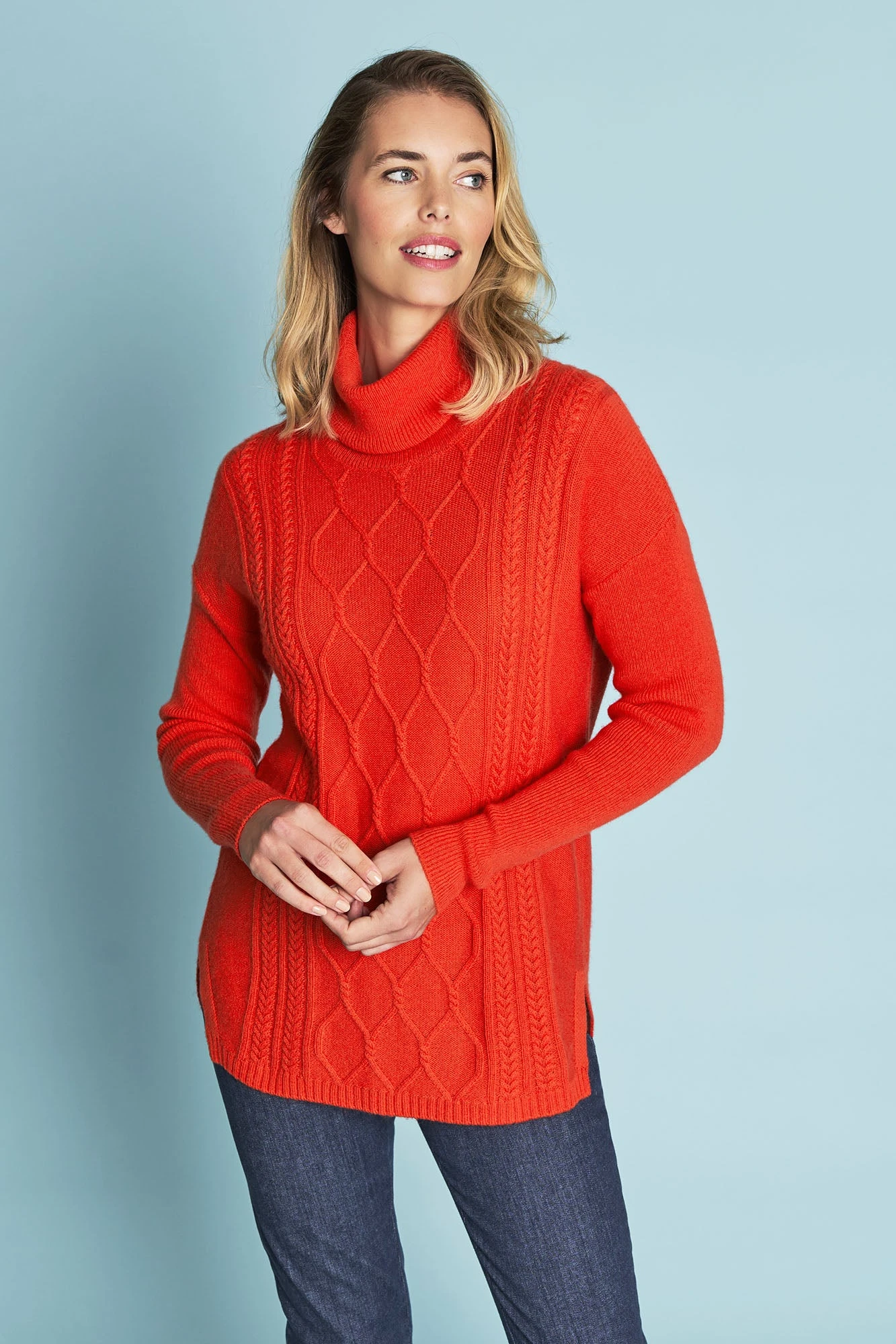 Roll Neck Cable Knit 4 Roll Neck Cable Knit - Image 2