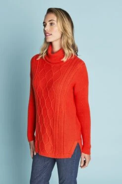 Roll Neck Cable Knit 12 Roll Neck Cable Knit -Blue Illusion 4A ROLLNECKCABLEKNIT0351edit