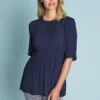 Ruched Detail Top -Blue Illusion 4A RUCHEDDETAILTOP9906edit