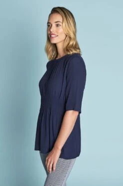 Ruched Detail Top -Blue Illusion 4A RUCHEDDETAILTOP9920edit