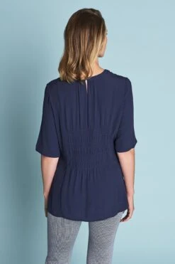 Ruched Detail Top -Blue Illusion 4A RUCHEDDETAILTOP9925edit