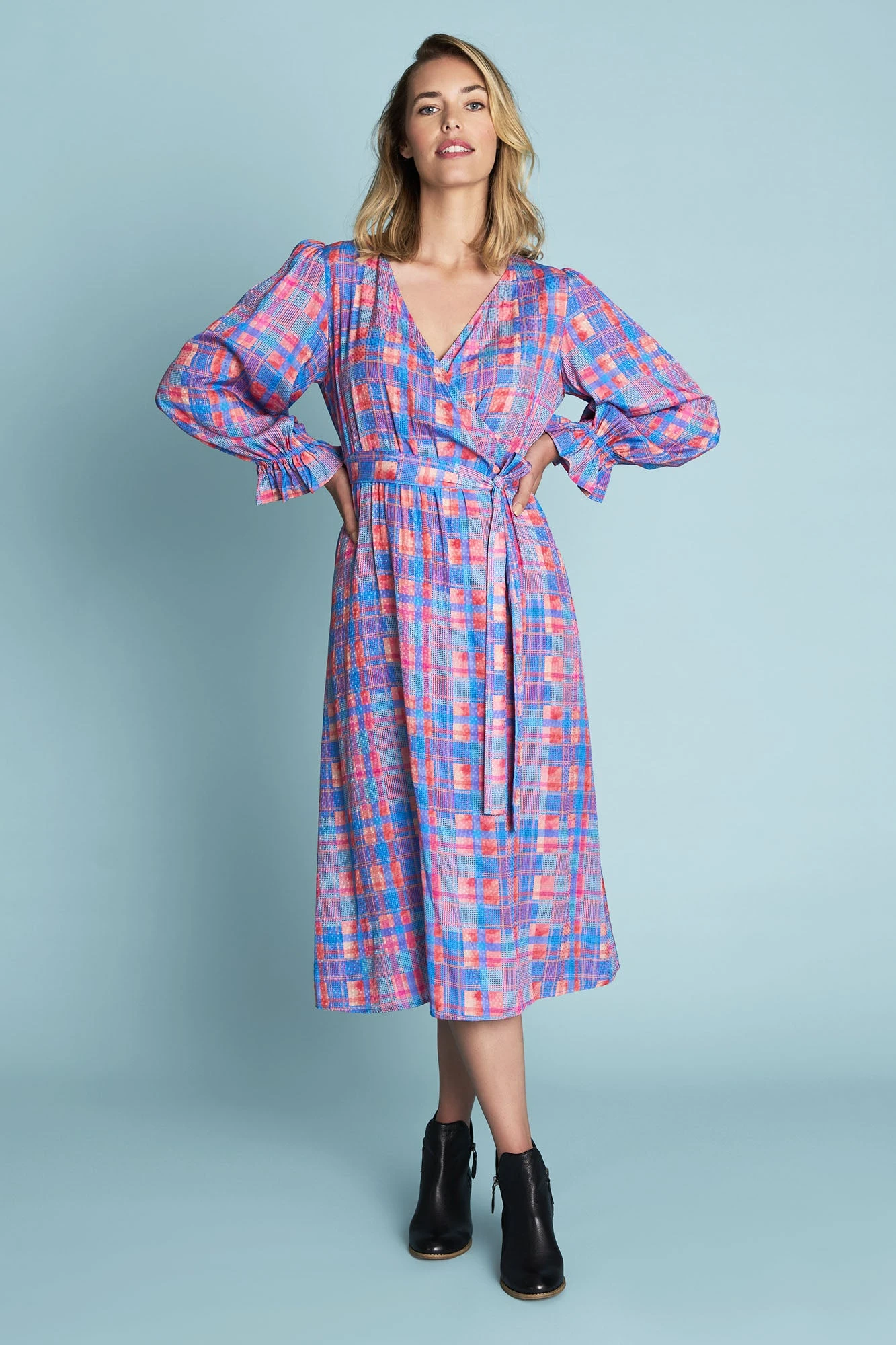 Vibrant Check Dress 4 Vibrant Check Dress - Image 2