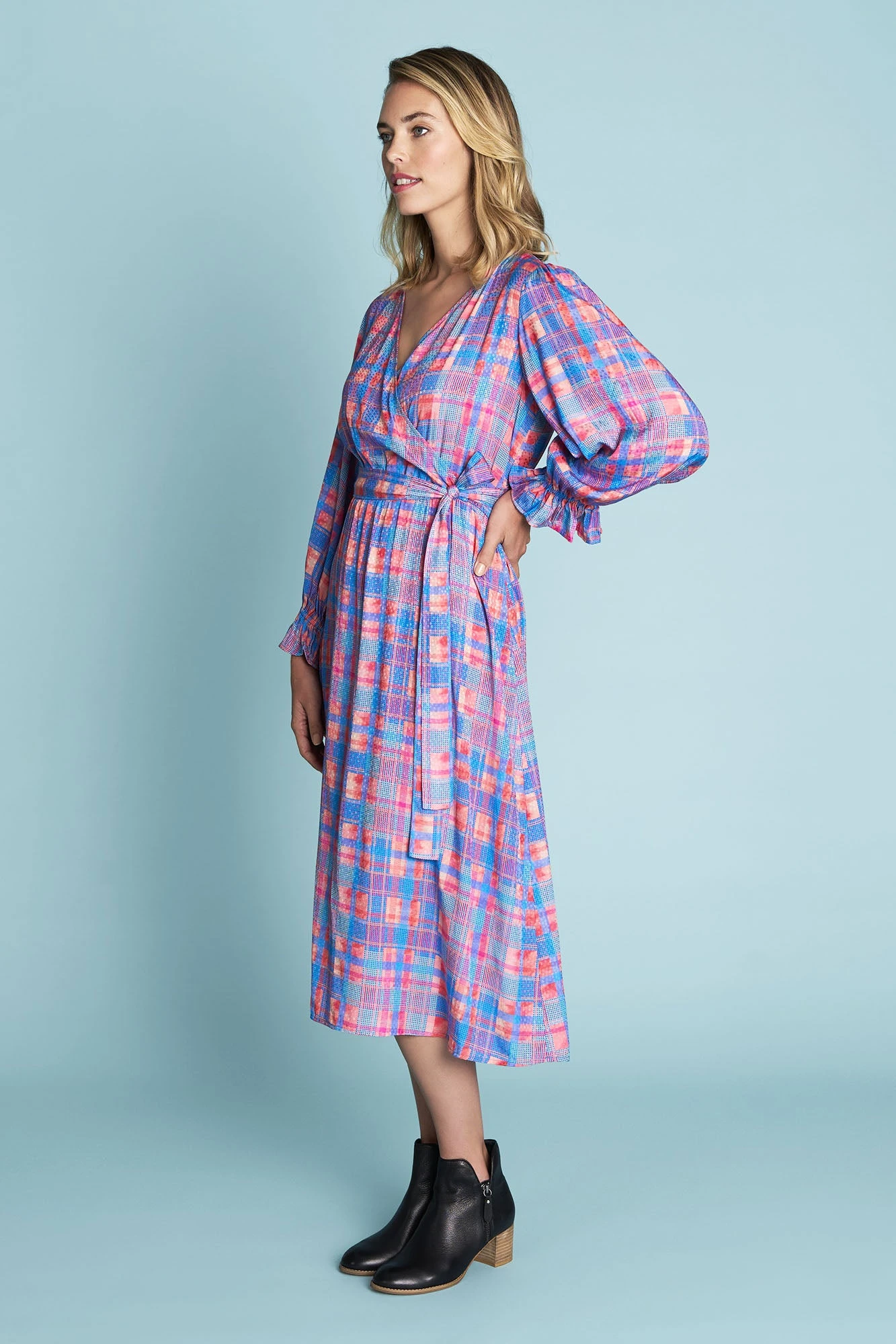 Vibrant Check Dress 5 Vibrant Check Dress - Image 3