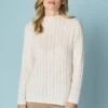 Cashmere Cable Jumper -Blue Illusion 4B CASHMERECABLEJUMPER7015edit