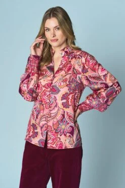 L’Abreuvoir Printed Cotton Shirt -Blue Illusion 4B LABRUEVOIRPRINTEDCOTTONSHIRT6723edit