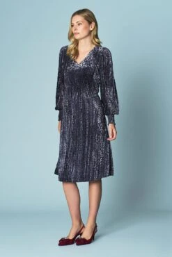 Velvet Burnout Dress 9 Velvet Burnout Dress -Blue Illusion 4B VELVETBURNOUTDRESS7310edit