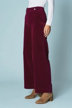 Wide Leg Velvet Pant -Blue Illusion 4B WIDELEGVELVETPANT6676edit