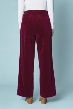Wide Leg Velvet Pant -Blue Illusion 4B WIDELEGVELVETPANT6686edit