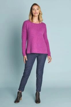 Cashmere Cable Knit -Blue Illusion 4M CASHEMERECABLEKNIT0215edit