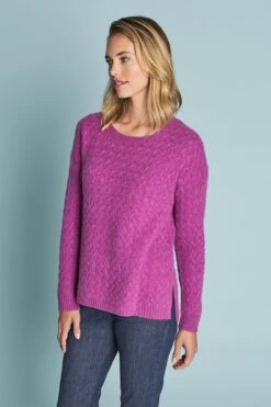 Cashmere Cable Knit -Blue Illusion 4M CASHEMERECABLEKNIT0253edit