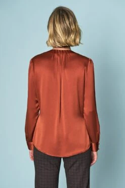 Button Detail Silk Blouse 9 Button Detail Silk Blouse -Blue Illusion 5A BUTTONDETAILSILKBLOUSE9723edit