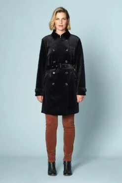 Quilted Velvet Jacket -Blue Illusion 5A QUILTEDVELVETCOAT9983edit