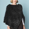 Black Faux Fur Poncho -Blue Illusion 5B FAUX FUR PONCHO0683 edit 2