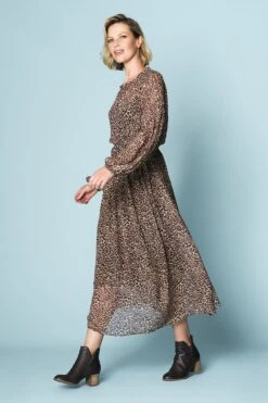 Drawstring Georgette Print Dress 8 Drawstring Georgette Print Dress -Blue Illusion 5B DRAWSTRINGGEORGETTEPRINTEDDRESS8484edit