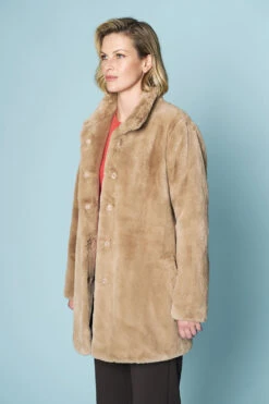 Faux Fur Coat -Blue Illusion 5B FAUXFURCOAT9291edit