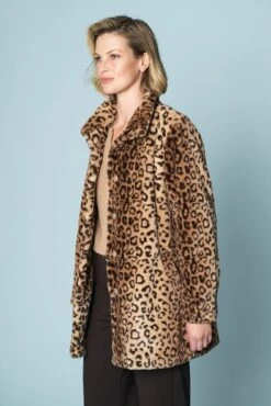 Leopard Faux Fur Coat -Blue Illusion 5B LEOPARDFAUXFURCOAT9178edit