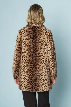 Leopard Faux Fur Coat -Blue Illusion 5B LEOPARDFAUXFURCOAT9197edit