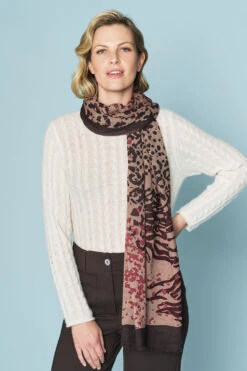 Merlot Animal Scarf -Blue Illusion 5B MERLOTANIMALSCARF0736edit